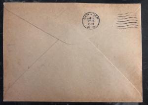 1929 St Domingo Dominican Rep First Flight Cover FFC To San Juan Puerto Rico Map