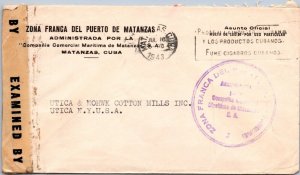 West Indies 1943 - Censor Cover - Matanzas - F65237