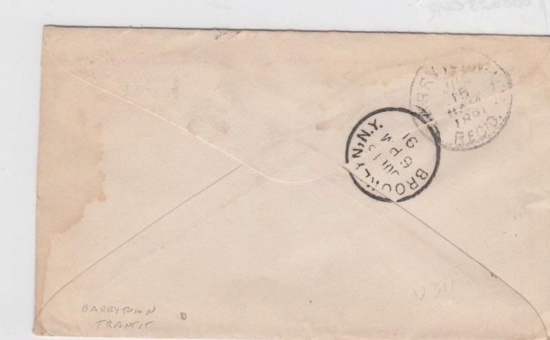 Cover Annandale NY 1891 with Fancy A Postmark