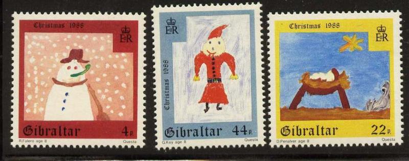 Gibraltar 540-2 MNH Christmas, Snowman, Nativity, Santa Claus