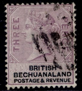 BRITISH BECHUANALAND QV SG12, 3d lilac & black, FINE USED.