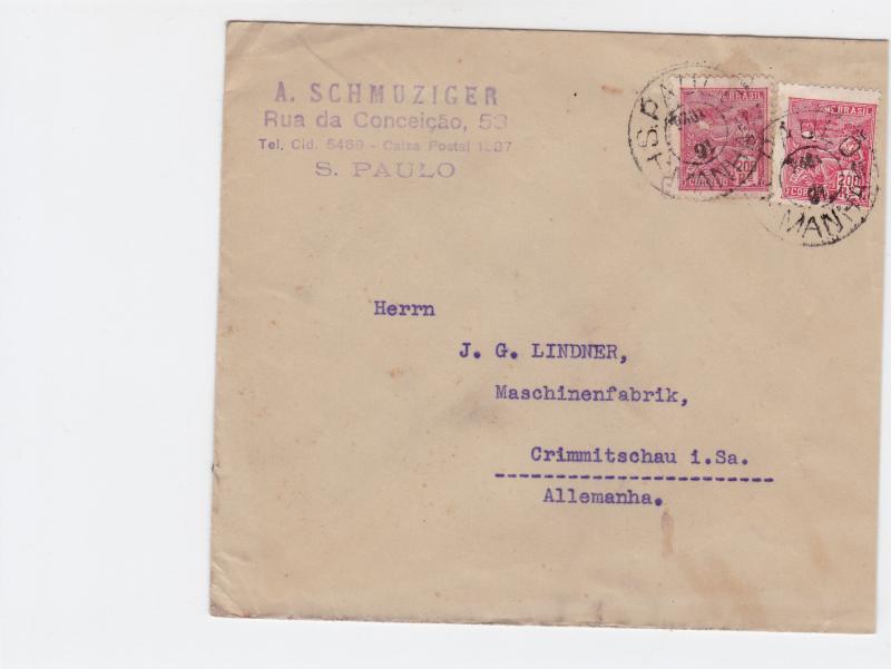 Brasil ST Paulo 1924  stamps cover  R20300