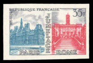 France, 1950-Present #892 (YT 1176) Cat€30, 1958 City Halls, imperf. single...