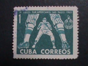 CUBA-1963-SC#783-4- VERY OLD CUBA STAMPS-4TH PAN-AM GAMES-BRAZIL USED-VF