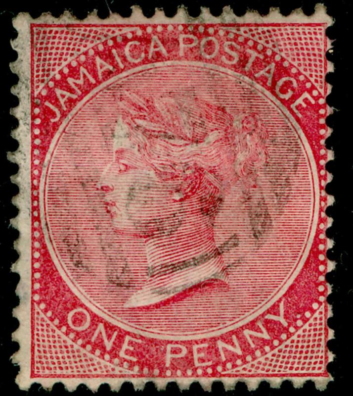 JAMAICA SG18, 1d rose, FINE used. WMK CA.