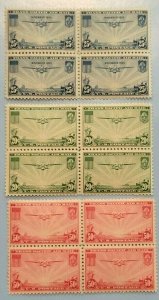 Scott#: C20, C21, C22 - Century of Progress Blocks of Four MOG SCV$96+ - Lot 2