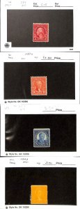 United States Postage Stamp, #583, 590, 602 Mint NH, 603 LH, 1924-26 (C56)