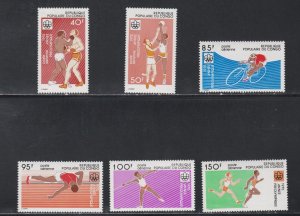 Congo # C208-213, Pre-Olympics, Mint NH, 1/2 Cat.