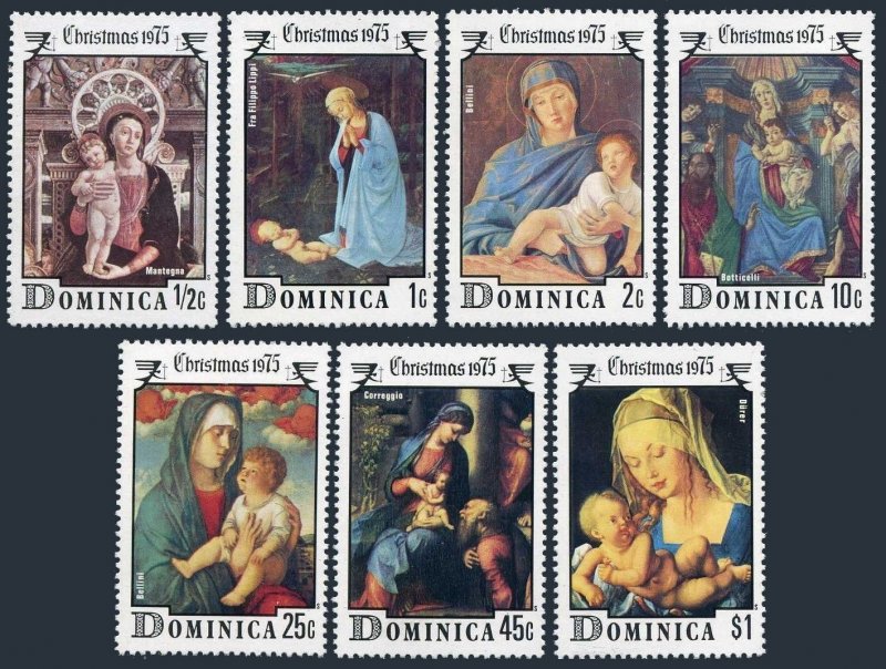 Dominica 447-453,453a, MNH. Mi 446-452, Bl.33. Filippo Lippi, Jacopo Bellini,