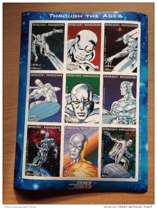 1999 Madagascar Marvel Silver Surfer Souvenir Sheet IMPERF Block VERY RARE!-