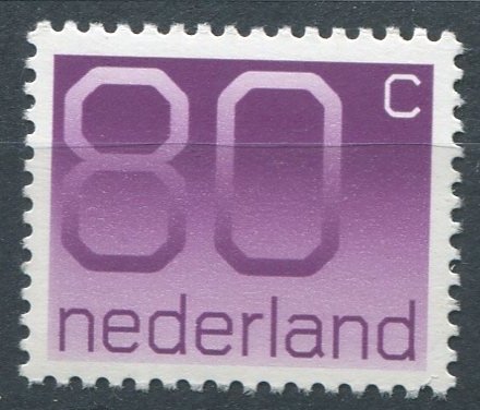 Netherlands Sc#774 MNH, 80c red lil, Numeral Type 'Crouwel' (1991)