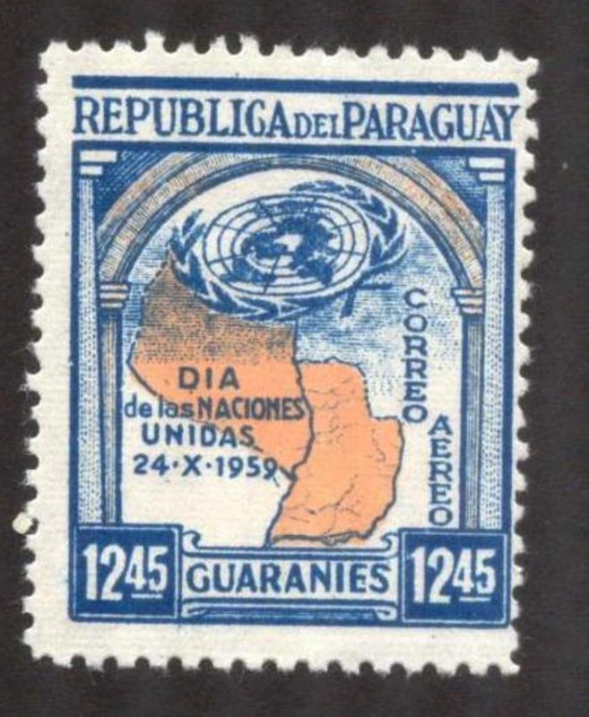 Paraguay 1959 Day of United Nations UN UNO Emblem MNH