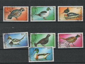 Mongolia 1965 - 1971 - Birds. Set Of 7. Cancelled Full Gum.   #02 MONG1965s7