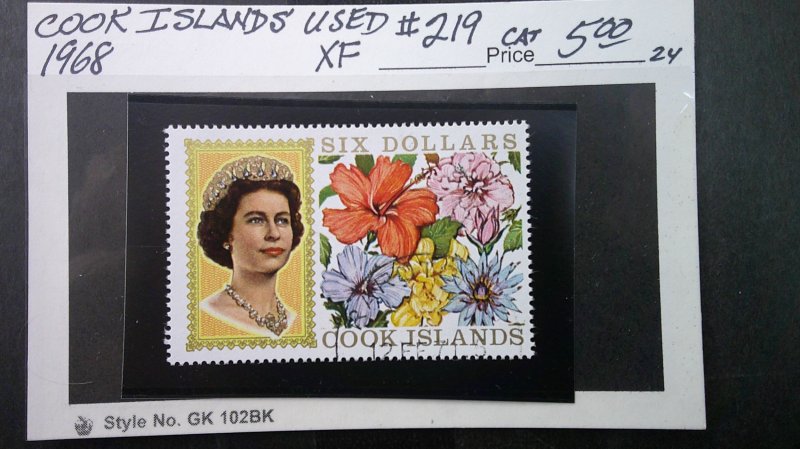 1968 Cook Islands Scott# 219 USED XF High Face Value Definitive