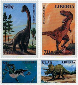 52294 MNH LIBERIA 1999 EL MUNDO DE LOS DINOSAUROS