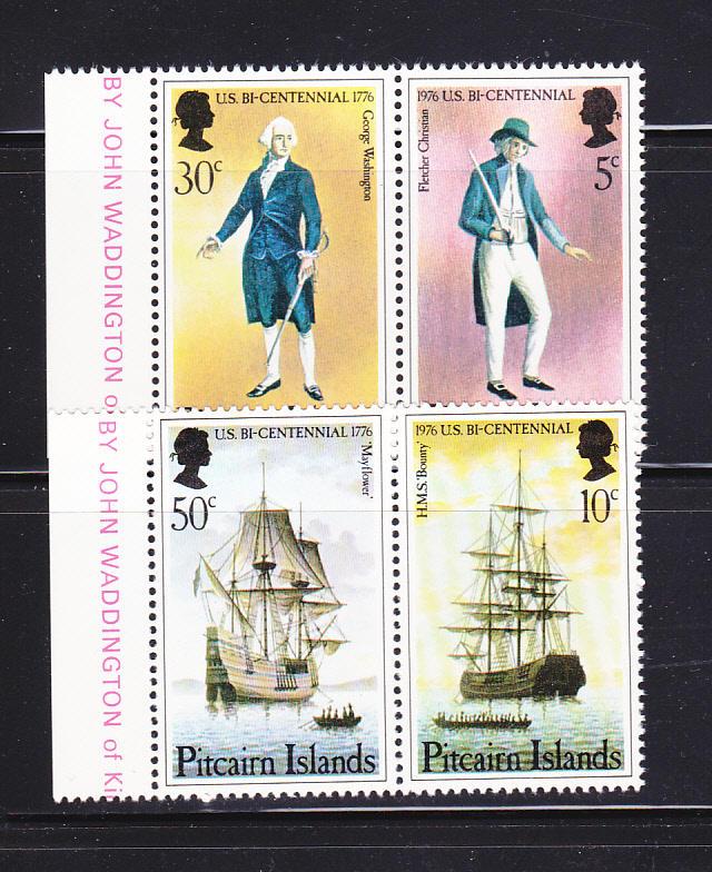 Pitcairn Islands 158a, 159a Set MNH American Bicentennial (B)