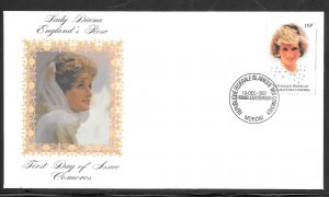 Just Fun Cover Comoro #813 FDC Official Tributes to Princess Diana (my5763)