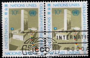 United Nations  Scott 250 Used Pair