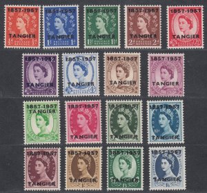 1957 BRITISH POST OFFICES MOROCCO AGENCIES TANGIER QEII (SG# 323-339) MNH VF