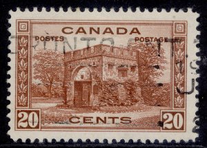 CANADA GVI SG365, 20c red-brown, FINE USED.