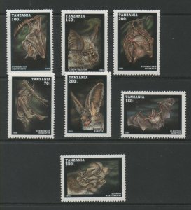 Thematic Stamps Animals - TANZANIA 1995 BATS 7v mint