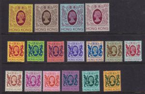 Hong Kong Scott #388 - 403 set VF OG never hinged nice color cv $105 ! see pic !