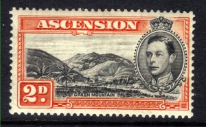 Ascension 1938 - 53 KGV1 2d Orange & Black Green Mountain MM SG 41 ( R411 )