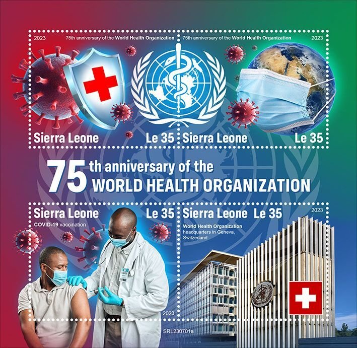 SIERRA LEONE - 2023 - World Health Org. - Perf 4v Sheet - Mint Never Hinged