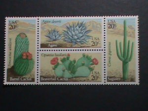 ​UNITED STATES-1981-SC#1942-5  LOVELY CACTUS -MNH BLOCK VERY FINE