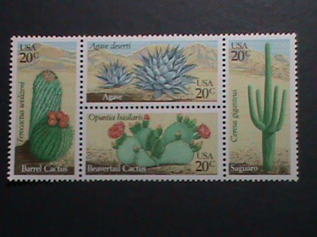 ​UNITED STATES-1981-SC#1942-5  LOVELY CACTUS -MNH BLOCK VERY FINE
