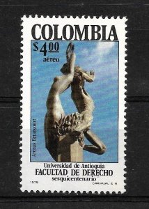 COLOMBIA 1978ART SCULPTURE LAW STUDIES UNIVERSITY OF ANTIOQUIA MNH SC C658