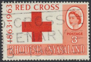 Rhodesia and Nyasaland SG 47  SC# 188 Used  Red Cross see details & scans