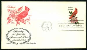 #1966 INDIANA - BIRDS & FLOWERS - ARTMASTER CACHET