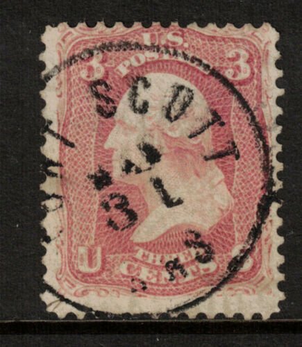 USA #64 Used Fine - Very Fine Pink With Fort Scott Kansas CDS Cancel 