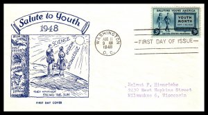 US 963 Youth Month Pent Arts Typed FDC