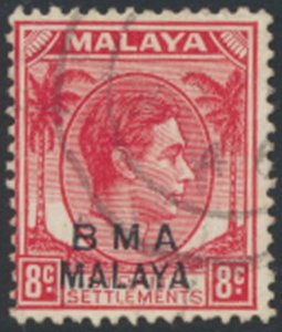 Straits Settlements  OPT BMA Malaya  SC# 261  Used see details & scans