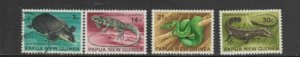 PAPUA NEW GUINEA #344-347 1972 REPTILES MINT VF LH O.G