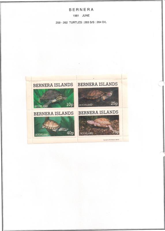 SCOTLAND - BERNERA - 1981 - Racoons - 4v Imperf Sheet - MLH