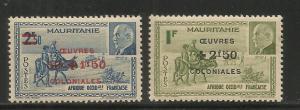 MAURITANIA  B15A-B15B  MNH, COLONIAL DEVELOPMENT FUND