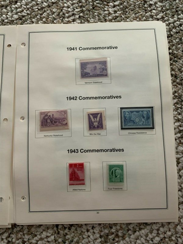 Mint NH US Collection On Album Pages 1935-1959, see description