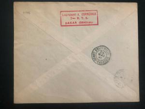 1937 Conakry French Guinea First Flight Airmail cover FFC to Brazzaville Congo