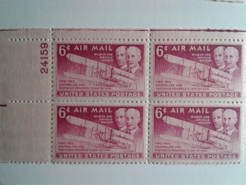 SCOTT # C45 AIR MAIL PLATE BLOCK MINT NEVER HINGED GEMS !!