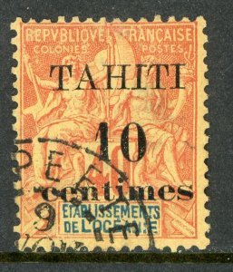 Polynesia 1903 Tahiti 10¢/40¢ Peace & Commerce Scott #31 VFU  F752