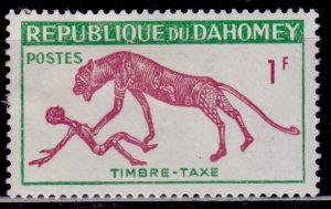 Dahomey, 1963, Panther and Man, Tax Revenue, 1f, MH