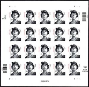 US Stamp #3434 MNH Edna Ferber Full Sheet of 20 Plt. #P1111