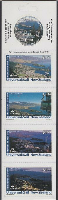 NEW ZEALAND Universal Mail $7.50 International Mail Booklet - Queenstown....R515