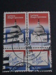 ​UNTIED STATES-  -PROMOTION USED BLOCK-VERY FINE WE SHIP TO WORLD WIDE