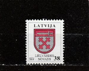 Latvia  Scott#  800  Used  (2012 Lielvardes  Novads Arms)