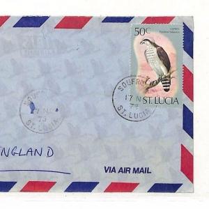 UU462 1979 St Lucia North Devon GB Cover {samwells-covers}