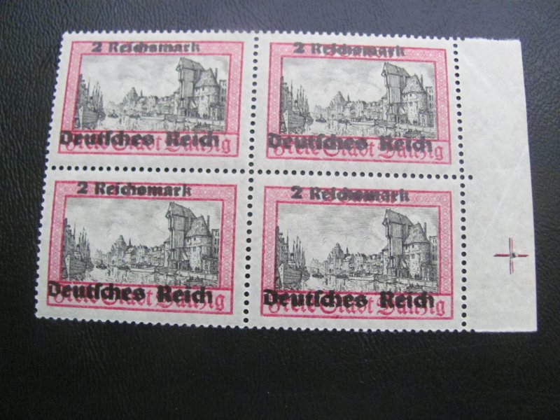 GERMANY 1939 MNH SC  244 DANZIG BLOCK XF 320 EUROS (115)